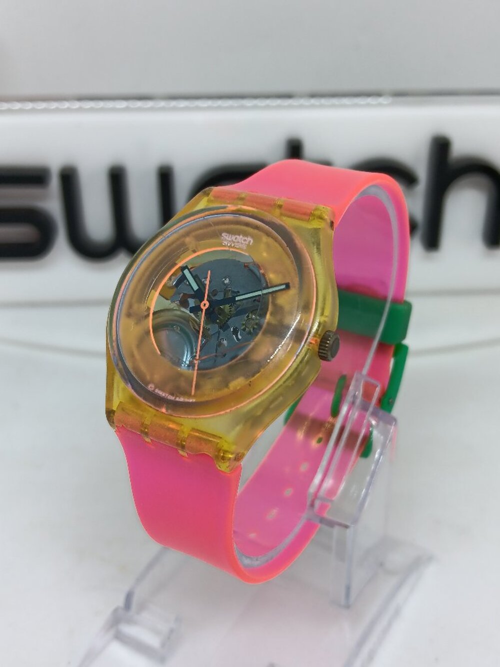 VINTAGE 1985 Swatch GK101 "Techno Sphere" Unisex 34mm Swiss Watch NEW BATTERY